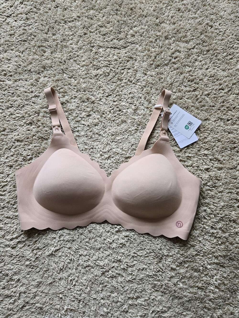 Momcozy Nursing Bra Womens 2XL Powder Pink Wireless